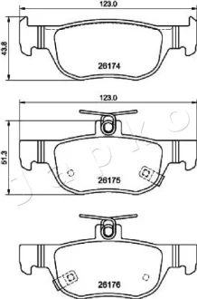 Колодки гальмівні дискові задні Mazda 3 (18-), CX30 (19-) JAPKO 51320