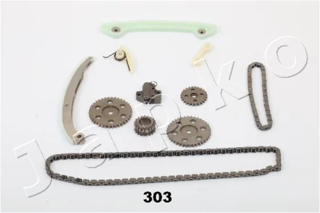 К-кт ланцюга ГРМ (10 деталей) Ford Focus II (03-)/Mazda 3, 5, 6 (02-)/Volvo C30, S40, V50 (04-) 1.8i, 2.0i JAPKO KJK303