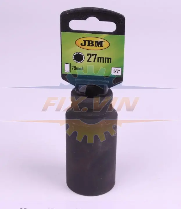 Головка торцева ударна 1/2" 27 мм 12-граней Long 78 мм JBM 11613 (фото 1)