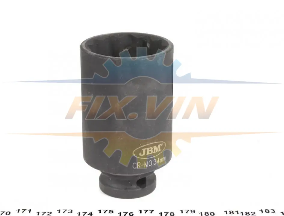 Головка торцева ударна 1/2" 34 мм 12-граней Long 78 мм JBM 11617 (фото 1)