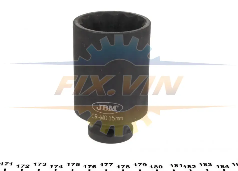 Головка торцева ударна 1/2" 35 мм 12-граней Long 78 мм JBM 11618 (фото 1)