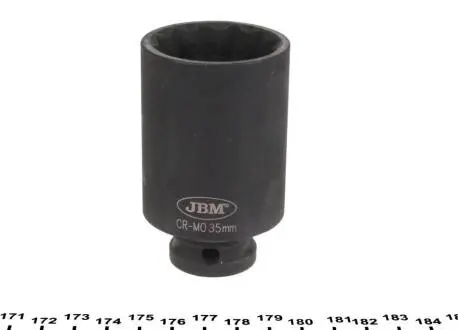 Головка торцева ударна 1/2" 35 мм 12-граней Long 78 мм JBM 11618