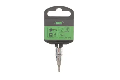 Головка 1/4" зі вставкою Torx TX15 (хромована) JBM 13385