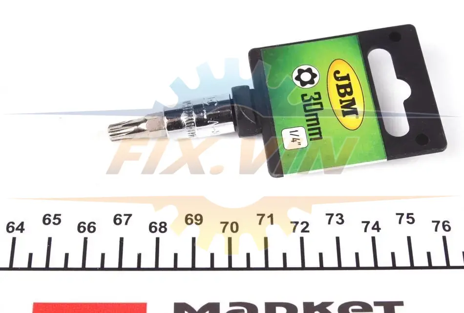 Головка 1/4" зі хромованою вставкою Torx TR30 JBM 13397 (фото 1)