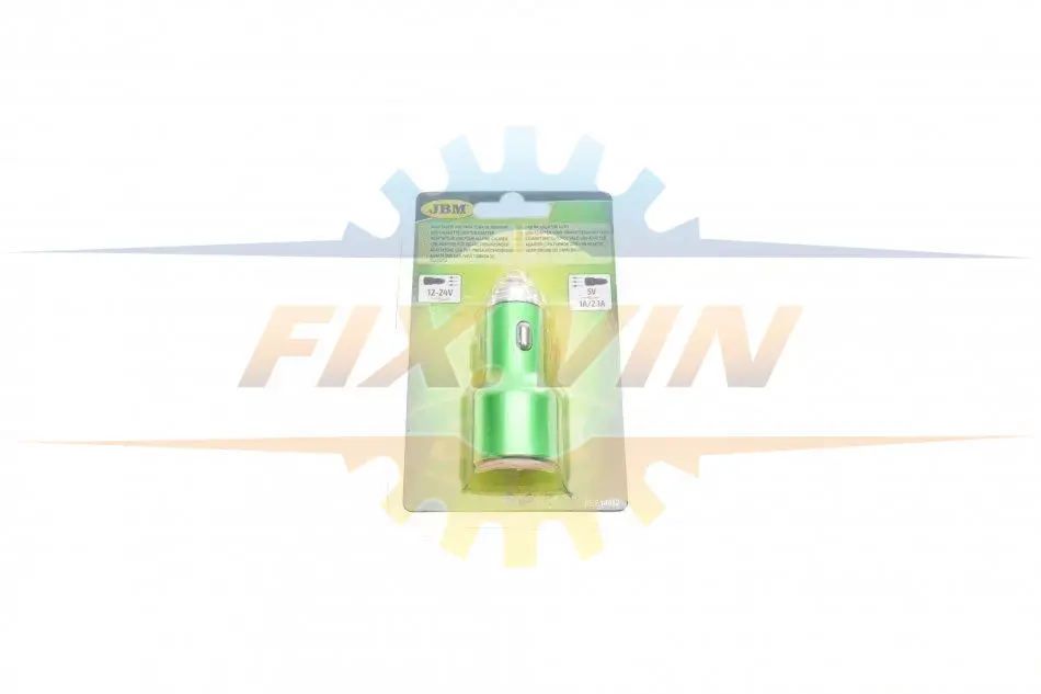 Адаптер USB в автомобільний прикурювач (2 входи/1.0/2.1A) JBM 14032 (фото 1)