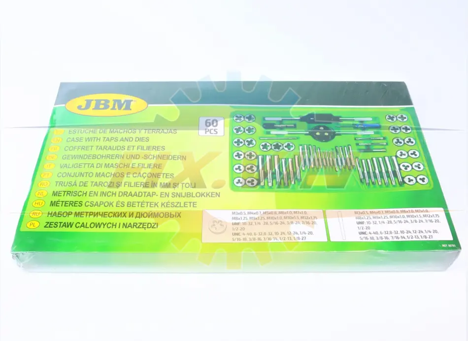 Набір мітчиків і плашок (метричних і дюймових) (60шт) JBM 50793 (фото 1)