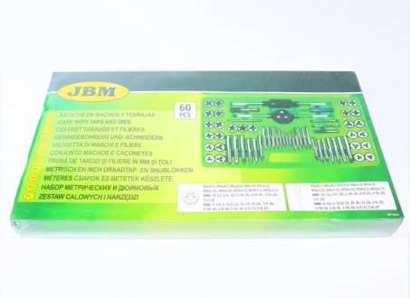 Набір мітчиків і плашок (метричних і дюймових) (60шт) JBM 50793