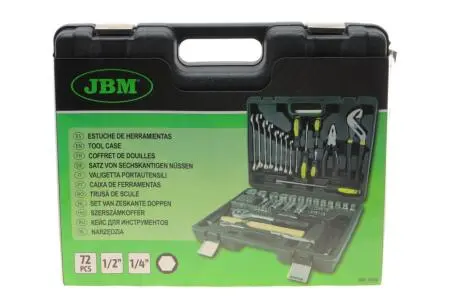 Haбіp інcтpумeнтів кoмбінoвaний 1/2", 1/4" 72 од. JBM 51818