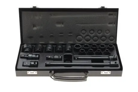 Набір ударних головок 1/2" 10-27 мм 19 од. та 2 подовжувача JBM 52345