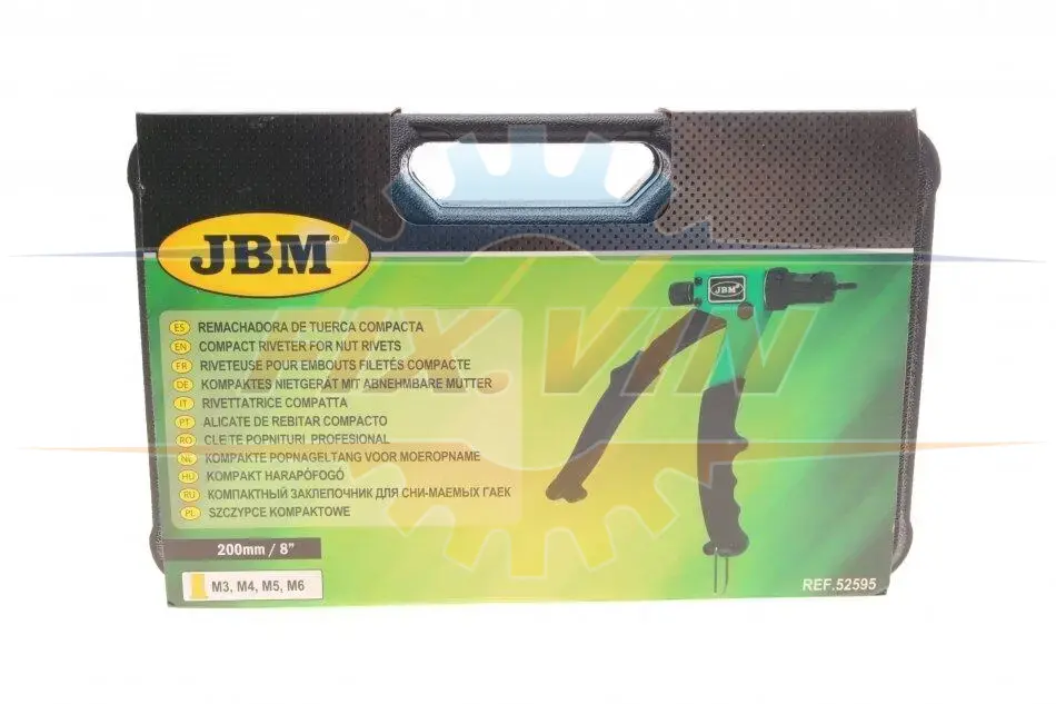 Заклепник компактний для гайок,які знімаються 200mm/8" (M3/M4/M5/M6) JBM 52595 (фото 1)