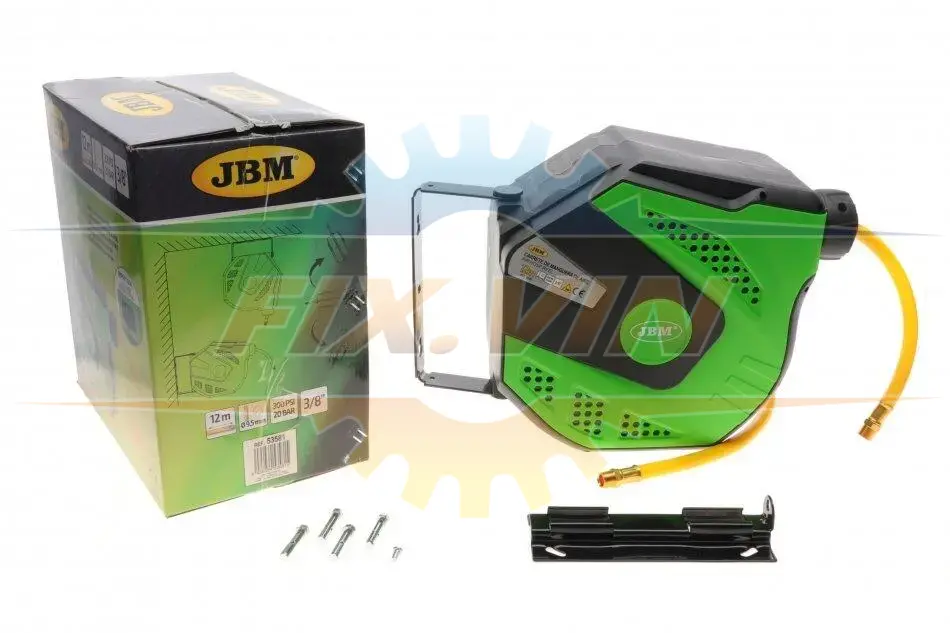 Шланг пневматичний на котушці 3/8" Ø9,5 мм L 12 м JBM 53581 (фото 1)