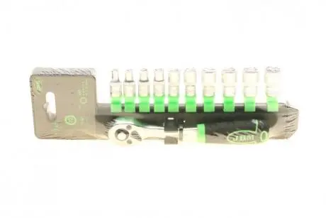 Набір торцевих головок з тріскачкою 1/4" 10 од. JBM 54030