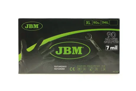 Рукавиці нітрилові (XL) 90шт (7mil) (чорні Diamond texture) JBM 54179
