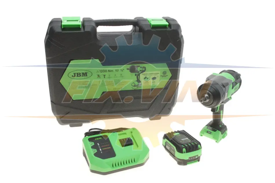 Гайковерт акумуляторний 1/2" 1300 Нм 20V 4Ah (АКБ і зарядн. пристрій) JBM 60044C (фото 1)