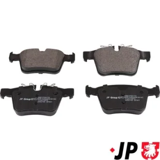 JAGUAR Гальмівні колодки задні E-PACE (X540) 2.0 AWD 17-, XF II (X260) 3.0 AWD 15-, LAND ROVER RANGE ROVER VELAR (L560) 3.0 P340 SCV6 4x4 18- JP GROUP 2863700110