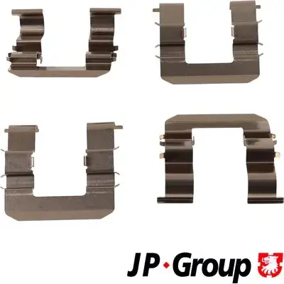 KIA установчий к-кт. гальм. колод. RIO II 1.4 16V 05-, RIO II 1.5 CRDi 05-, HYUNDAI ACCENT III 1.4 GL JP GROUP 3364003810 (фото 1)