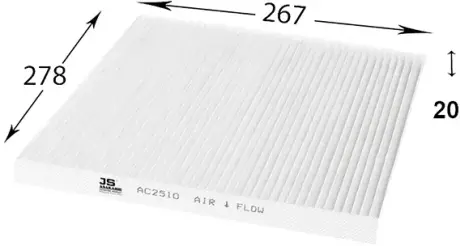 Фільтр повітряний кондиціонера (салону) JS ASAKASHI AC2510