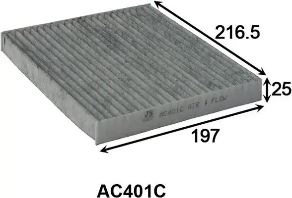 Фільтр салону JS ASAKASHI AC401C (фото 1)