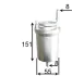 Фильтр топливный 61х151 AUDI A2, А3, SEAT Altea, Ibiza IV, Leon II, SKODA Fabia I, Octavia II, VW Caddy III, Polo IV, Touran, Golf V, 1.0-2.0, 99-13, 6Q0201511 JS ASAKASHI FS0028 (фото 1)