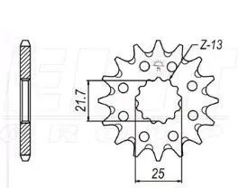 Передня зірка MOTO JT SPROCKETS 100-404-14