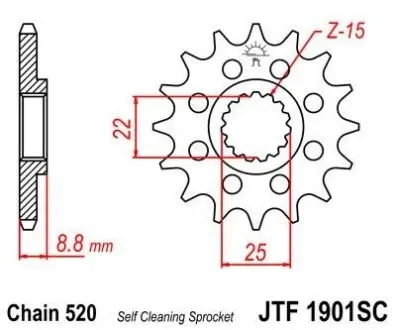 Передня зірка MOTO JT SPROCKETS 100-406-13