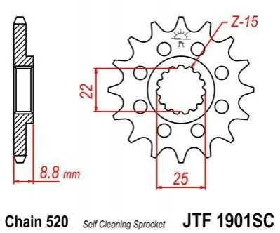 Передня зірка MOTO JT SPROCKETS 100-406-14 (фото 1)