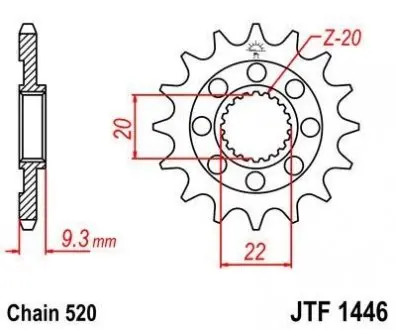 Передня зірка MOTO JT SPROCKETS 100-410-13