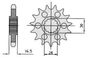 Передня зірка JT SPROCKETS 100-461-16