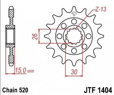 Передня зірка JT SPROCKETS 100-472-15