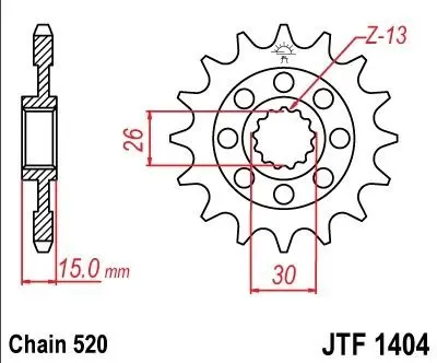 Передня зірка JT SPROCKETS 100-472-16 (фото 1)