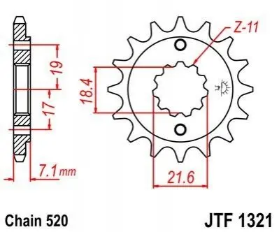 Передня зірка MOTO JT SPROCKETS 101-442-13 (фото 1)