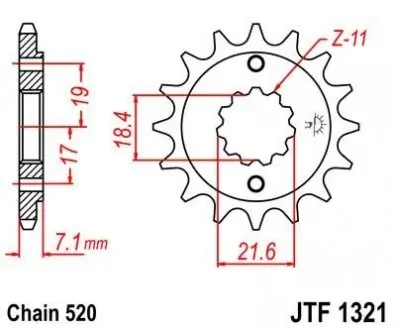 Передня зірка MOTO JT SPROCKETS 101-442-13