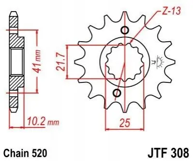 Передня зірка MOTO JT SPROCKETS 101-461-15 (фото 1)