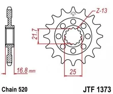 Передня зірка MOTO JT SPROCKETS 101-468-16