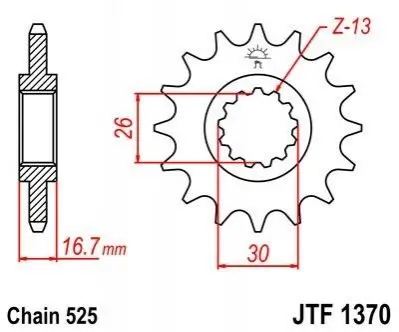 Передня зірка MOTO JT SPROCKETS 101-564-15 (фото 1)