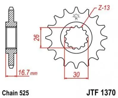 Передня зірка MOTO JT SPROCKETS 101-564-15