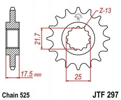 Передня зірка MOTO JT SPROCKETS 101-571-15 (фото 1)