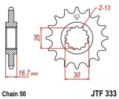 Передня зірка MOTO JT SPROCKETS 101-664-16