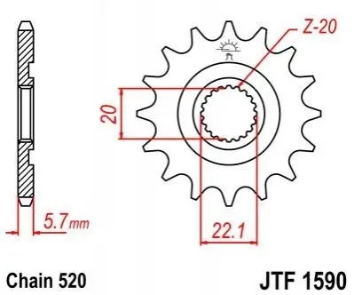 Передня зірка MOTO JT SPROCKETS 102-412-13 (фото 1)