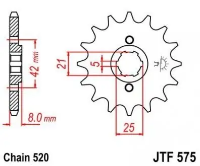Передня зірка MOTO JT SPROCKETS 102-424-15