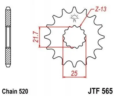Передня зірка MOTO JT SPROCKETS 102-461-15 (фото 1)