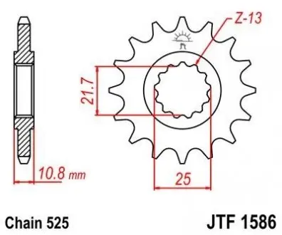 Передня зірка MOTO JT SPROCKETS 102-565-17