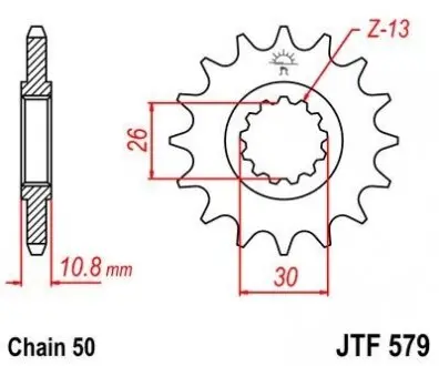 Передня зірка MOTO JT SPROCKETS 102-667-16