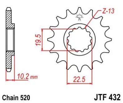 Передня зірка MOTO JT SPROCKETS 103-461-15