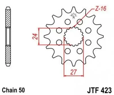 Передня зірка MOTO JT SPROCKETS 103-614-17