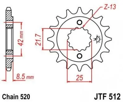 Передня зірка MOTO JT SPROCKETS 104-463-17