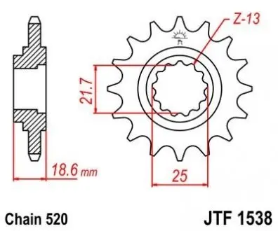 Передня зірка MOTO JT SPROCKETS 104-465-15