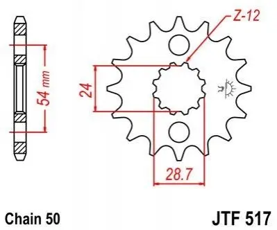 Передня зірка MOTO JT SPROCKETS 104-655-17 (фото 1)