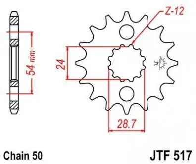 Передня зірка MOTO JT SPROCKETS 104-655-17