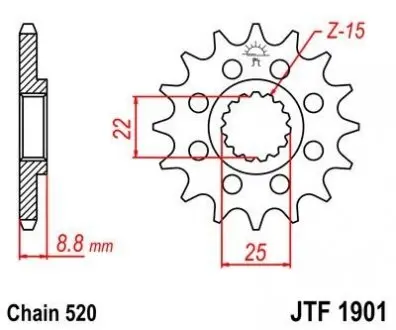 Передня зірка MOTO JT SPROCKETS 105-411-13